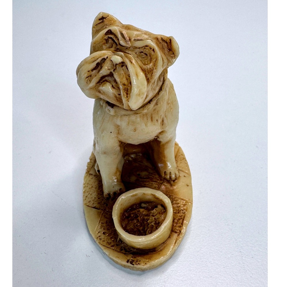 GEORGIA MARBLE English Bulldog Figurine Vintage 572 Limited Edition Boxer